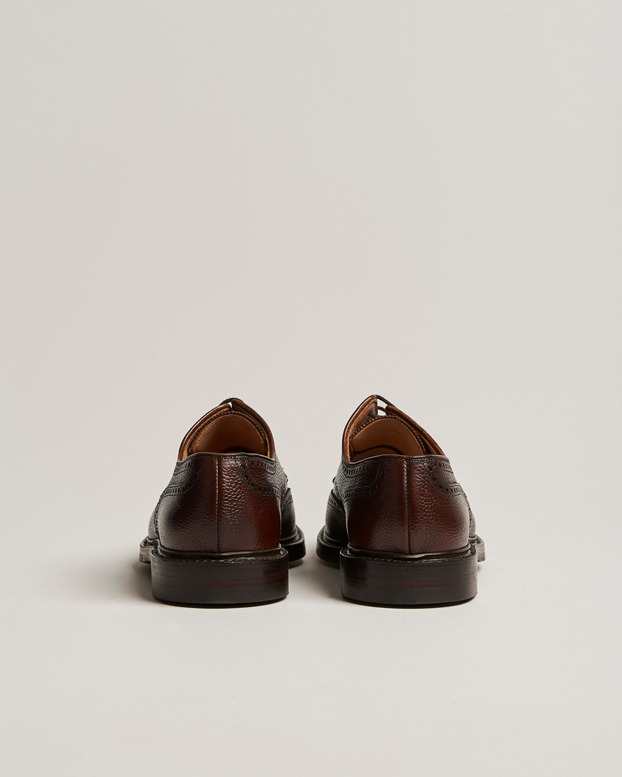 Herren | Brogue | Crockett & Jones | Pembroke Derbys Dark Brown Grained Calf