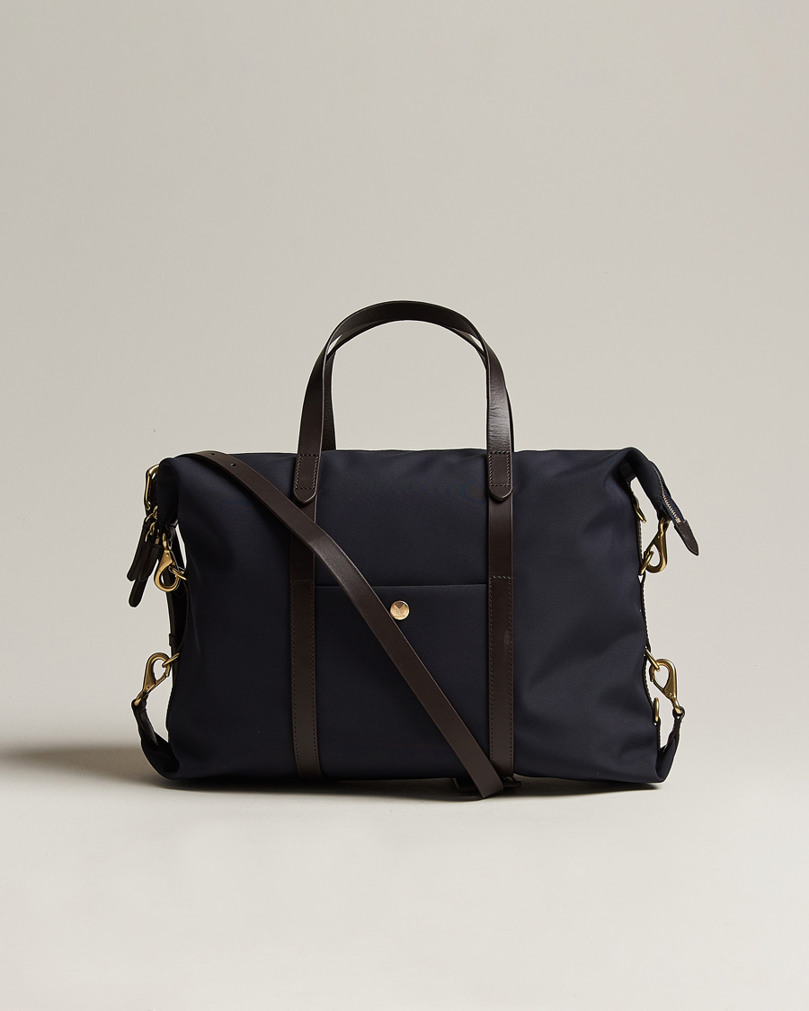 Herren | Taschen | Mismo | M/S Utility Nylon Duffle Bag Navy/Dark Brown