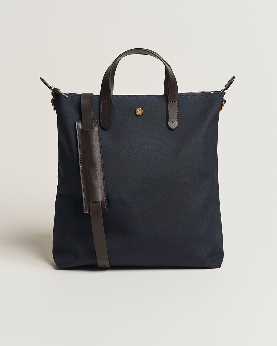 Herren | Mismo M/S Canvas Shopper Navy/Dark Brown | Mismo | M/S Canvas Shopper Navy/Dark Brown