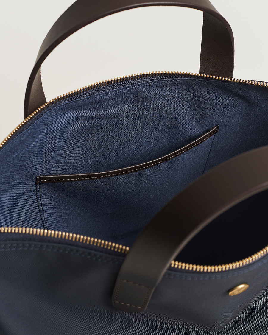Herren | Mismo M/S Canvas Shopper Navy/Dark Brown | Mismo | M/S Canvas Shopper Navy/Dark Brown