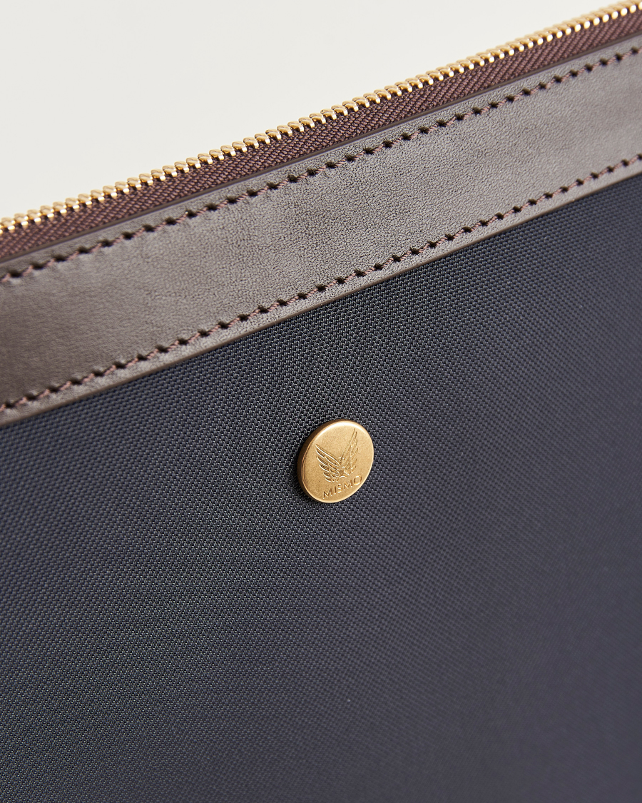 Herren | Taschen | Mismo | M/S Nylon Pouch Large Navy/Dark Brown