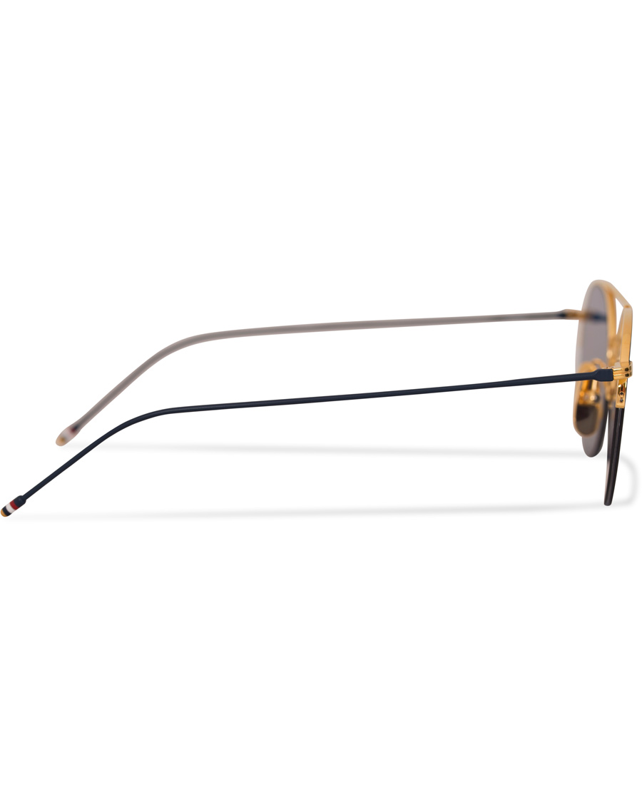 Herren | Thom Browne TB-903 Sunglasses 18 Carat Gold/Navy | Thom Browne | TB-903 Sunglasses 18 Carat Gold/Navy