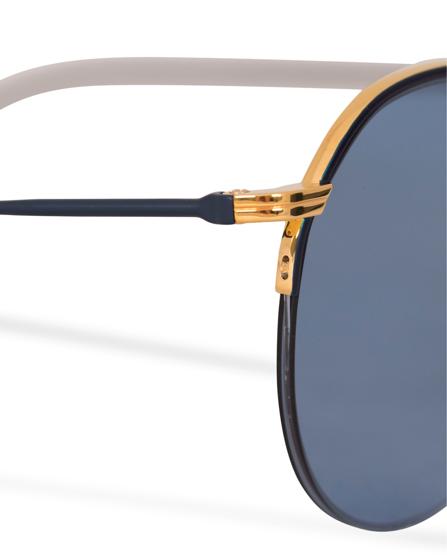 Herren | Thom Browne TB-903 Sunglasses 18 Carat Gold/Navy | Thom Browne | TB-903 Sunglasses 18 Carat Gold/Navy