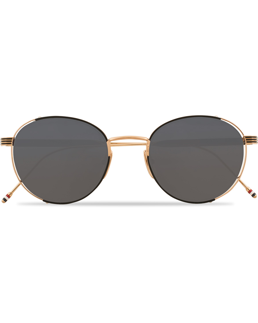 Herren | Thom Browne TB-106 Sunglasses Dark Grey/12 Carat Gold | Thom Browne | TB-106 Sunglasses Dark Grey/12 Carat Gold