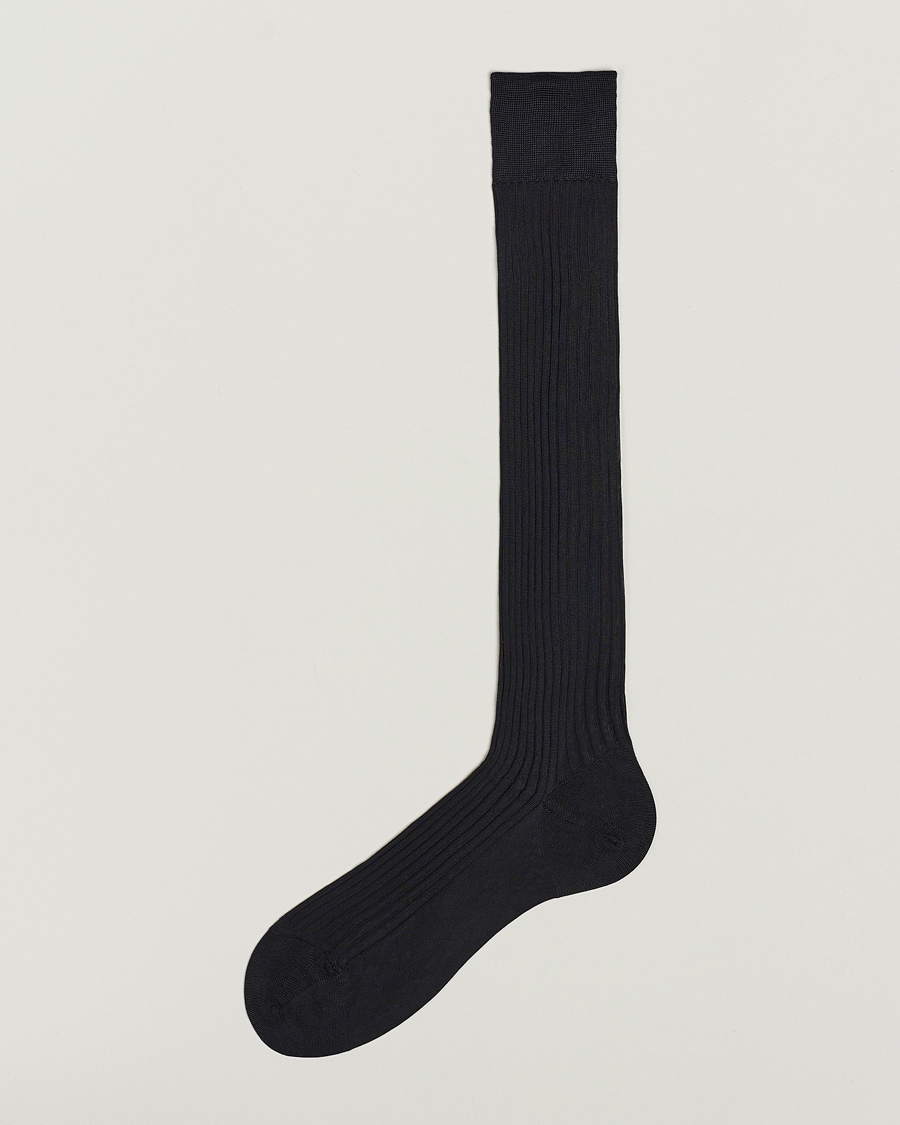 Herren | Unterwäsche | Pantherella | Baffin Silk Long Sock Black
