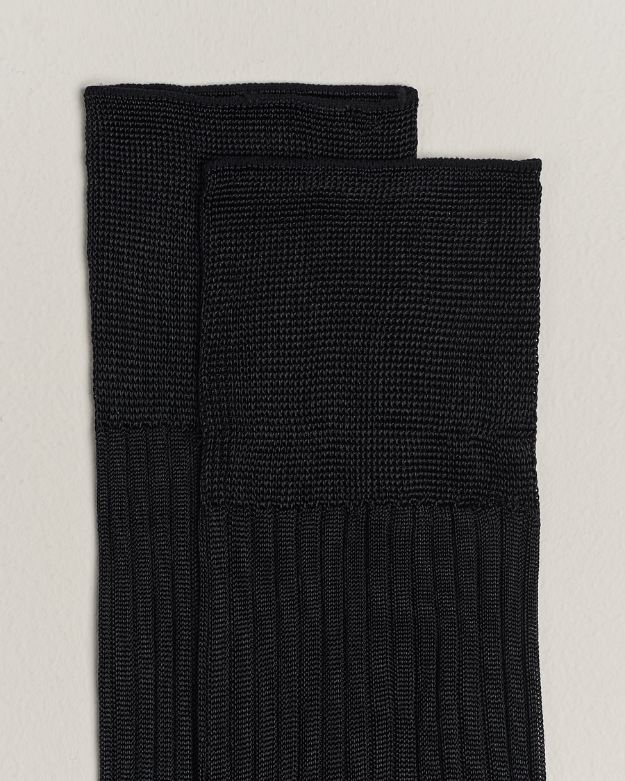 Herr | Strumpor | Pantherella | Baffin Silk Long Sock Black