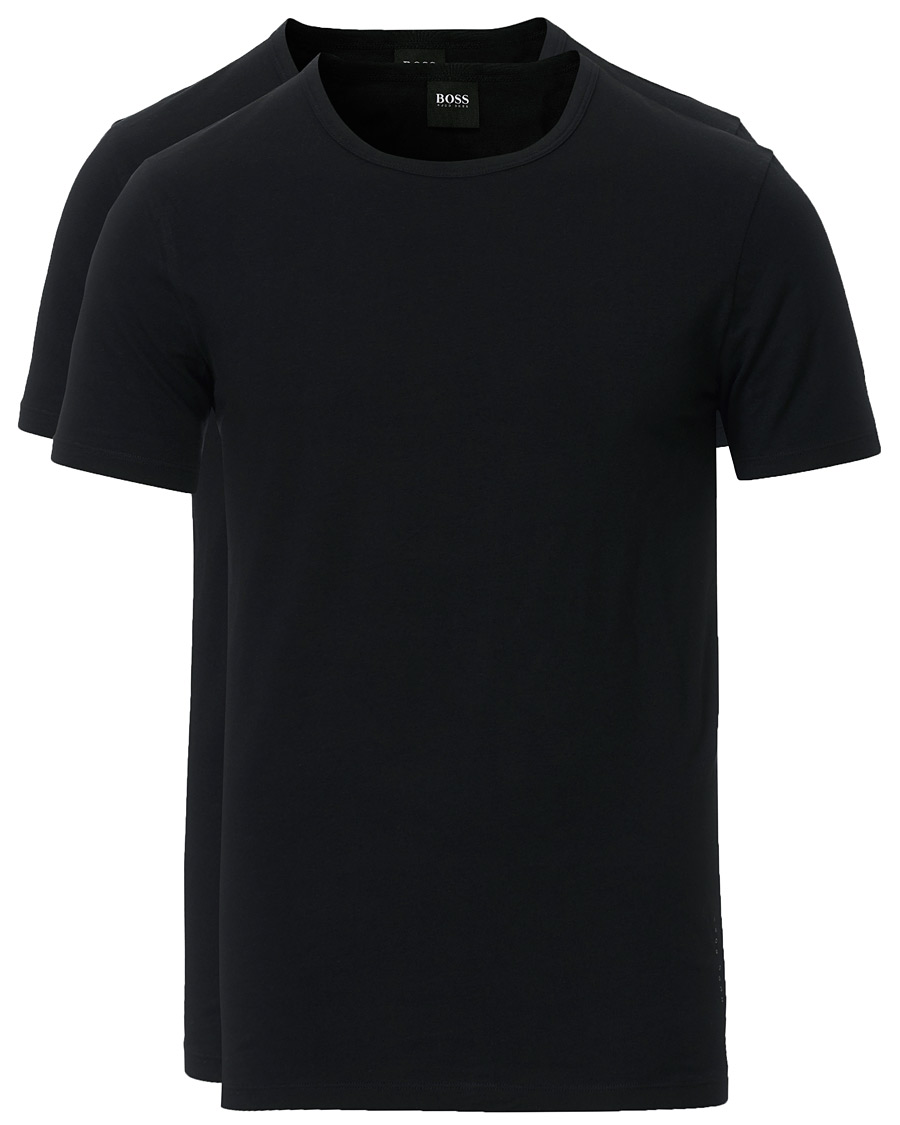 Herren | T-Shirts | BOSS BLACK | BOSS 2-Pack Crew Neck Slim Fit Tee Black