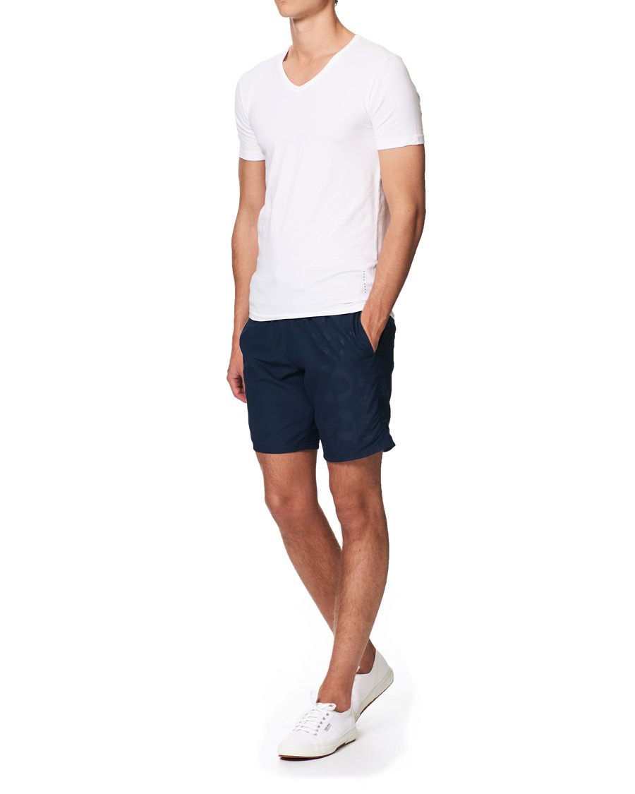 Herren | T-Shirts | BOSS BLACK | BOSS 2-Pack V-Neck Slim Fit Tee White