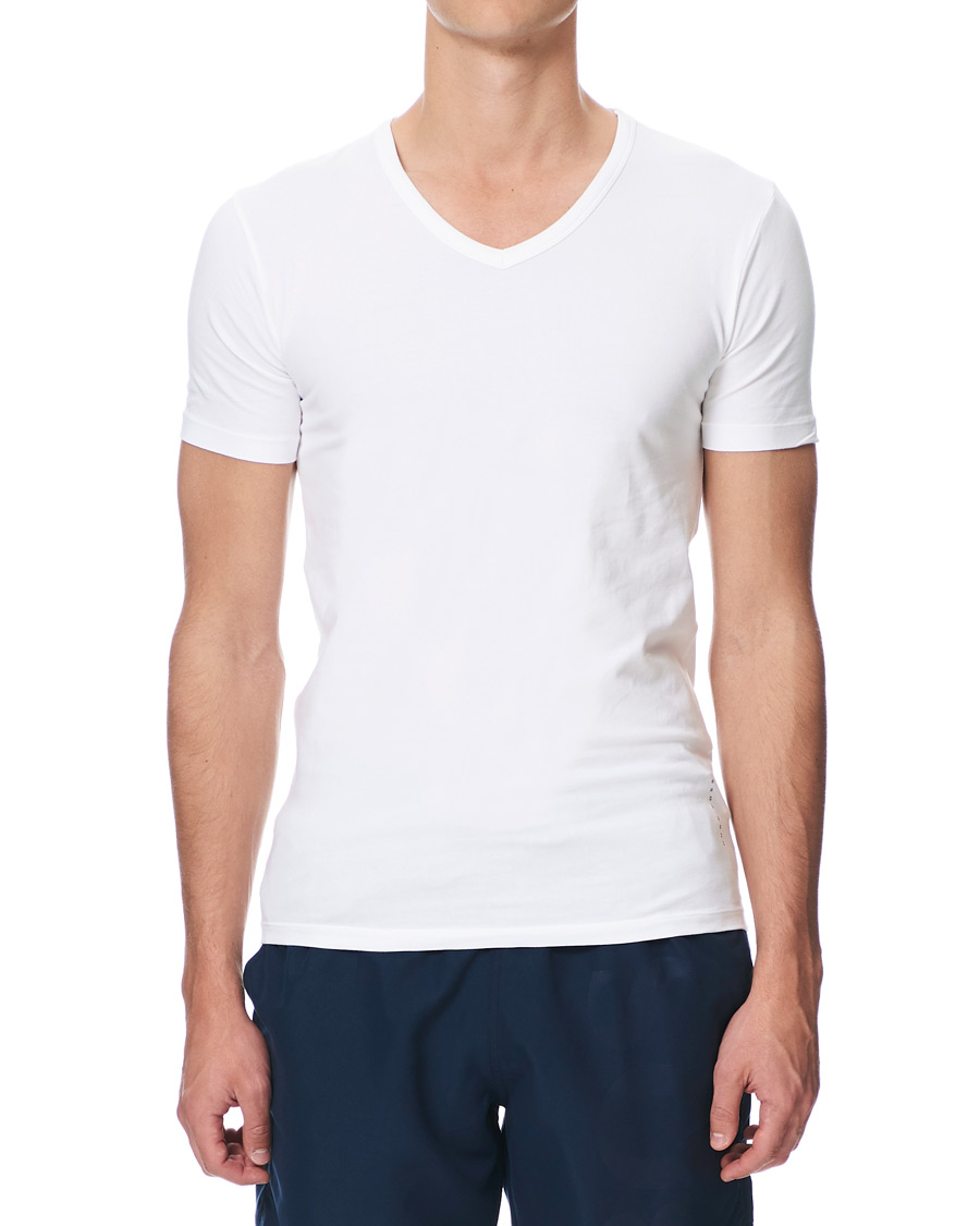 Herren | T-Shirts | BOSS BLACK | BOSS 2-Pack V-Neck Slim Fit Tee White