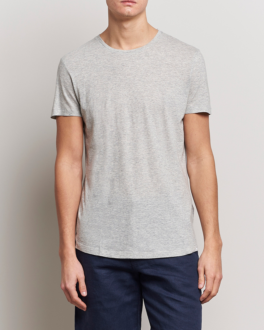 Herren |  | Orlebar Brown | OB Crew Neck Tee Mid Grey Melange