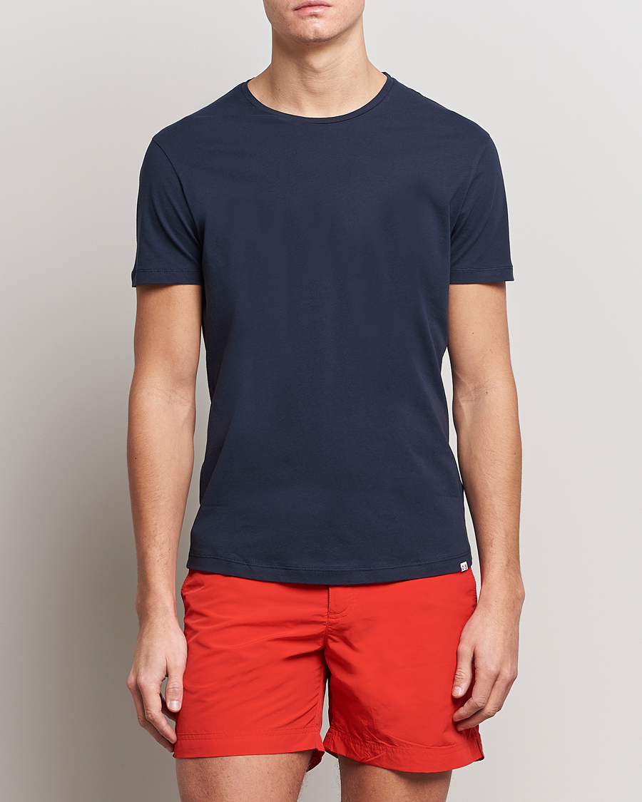 Herren | Kurzarm T-Shirt | Orlebar Brown | OB Crew Neck Tee Navy