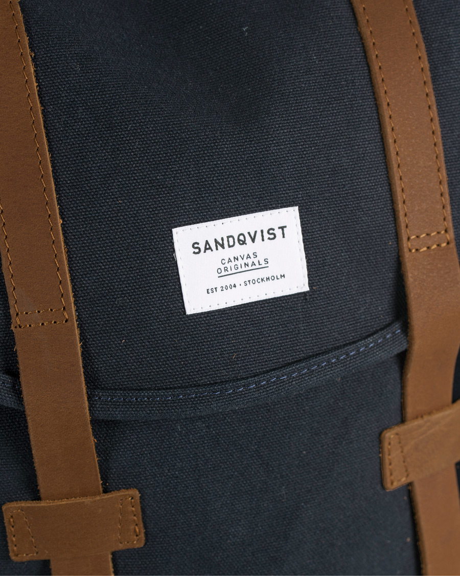 Herren | Sandqvist Stig Canvas Backpack Blue | Sandqvist | Stig Canvas Backpack Blue