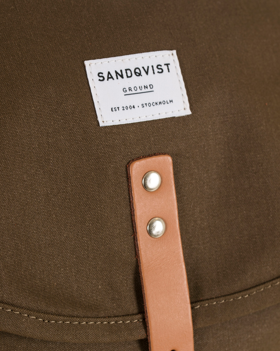 Herren | Sandqvist Roald Polycotton Backpack Olive | Sandqvist | Roald Polycotton Backpack Olive