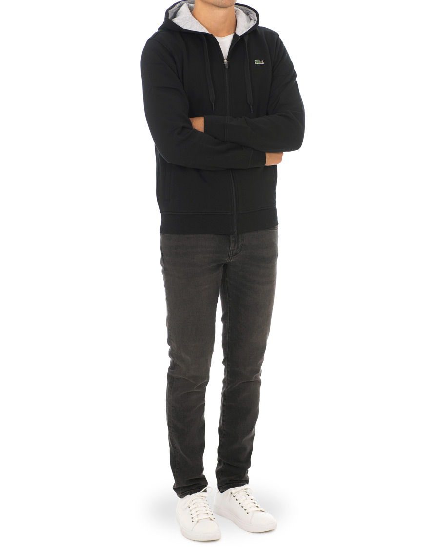 Herren | Pullover | Lacoste | Full Zip Hoodie Sweatshirt Noir