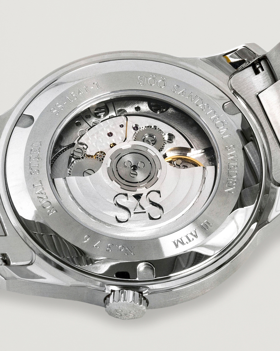 Herren | Sjöö Sandström Royal Steel Classic 41mm White and Steel | Sjöö Sandström | Royal Steel Classic 41mm White and Steel