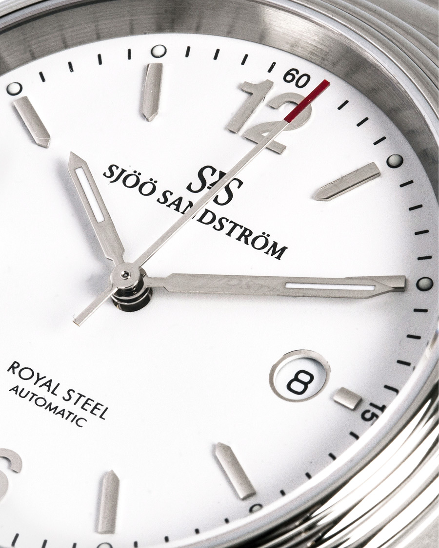Herren | Fine watches | Sjöö Sandström | Royal Steel Classic 41mm White and Steel