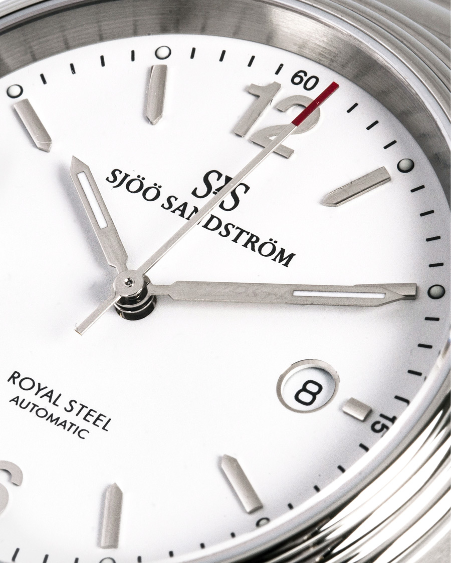 Herren | Sjöö Sandström Royal Steel Classic 41mm White and Steel | Sjöö Sandström | Royal Steel Classic 41mm White and Steel
