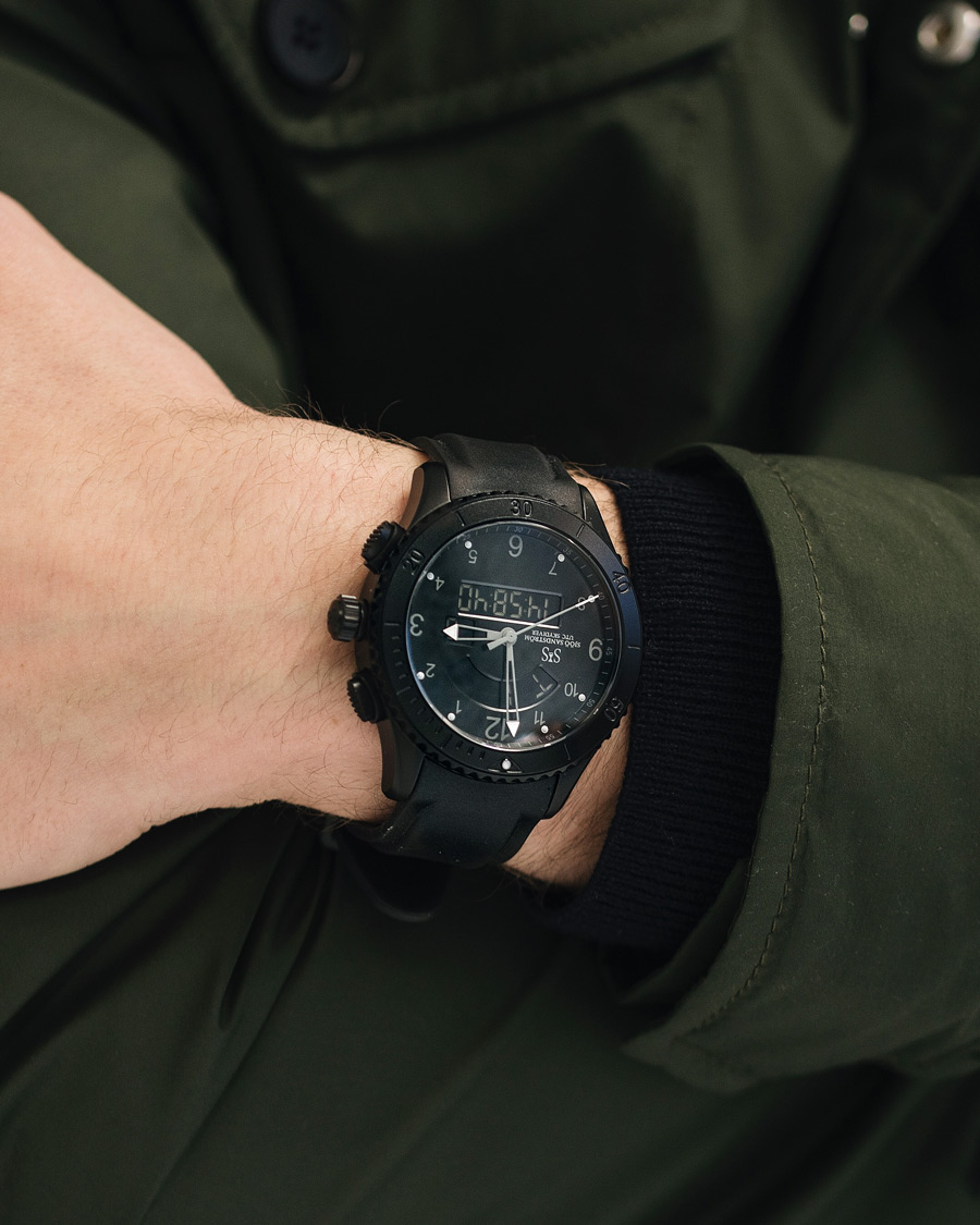 Herren | Sjöö Sandström UTC Skydiver 44,2mm Black Night and Black Rubber | Sjöö Sandström | UTC Skydiver 44,2mm Black Night and Black Rubber