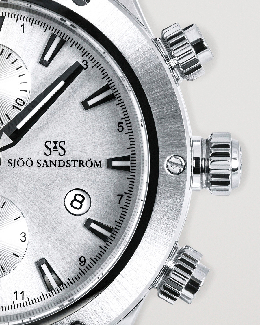 Herren | Fine watches | Sjöö Sandström | UTC Extreme 44,2mm Silver and Black Rubber