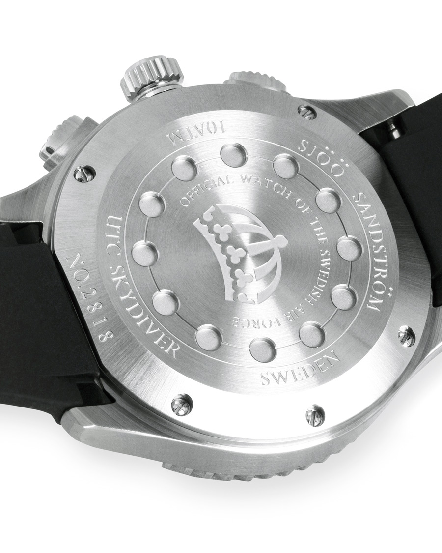 Herren | Sjöö Sandström UTC Skydiver 44,2mm Black and Black Rubber | Sjöö Sandström | UTC Skydiver 44,2mm Black and Black Rubber