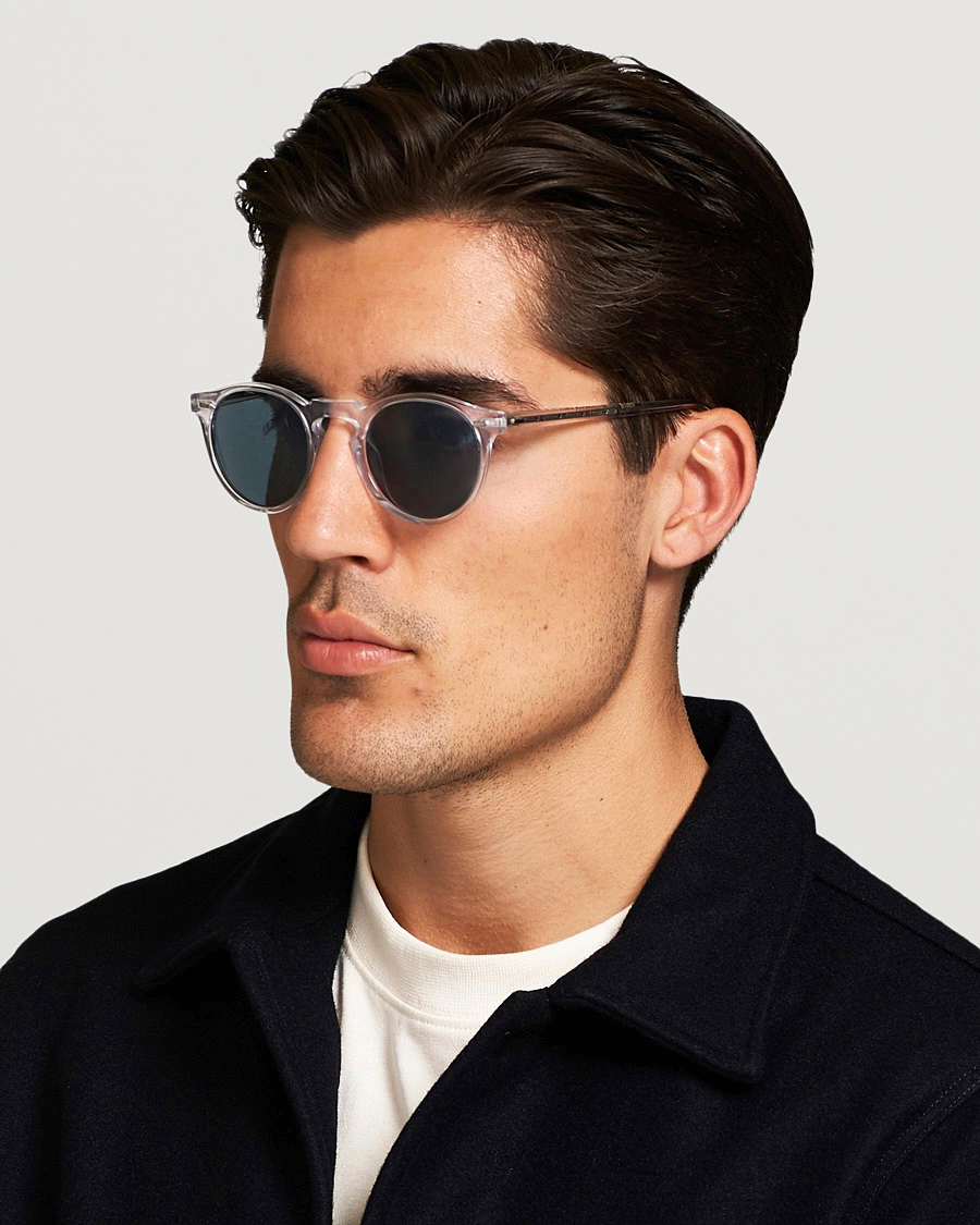 Herr | Runda solglasögon | Oliver Peoples | Gregory Peck Sunglasses Crystal/Indigo Photochromic