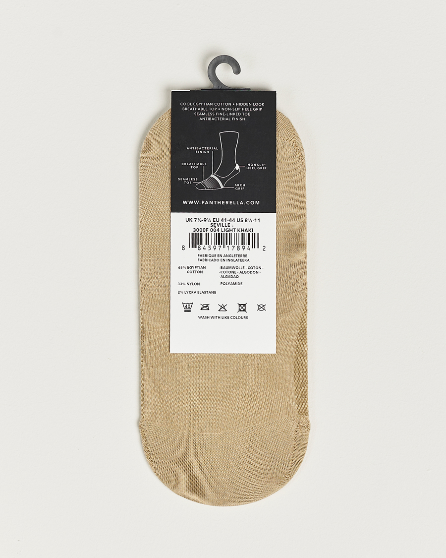 Herren |  | Pantherella | Footlet Cotton/Nylon Sock Khaki