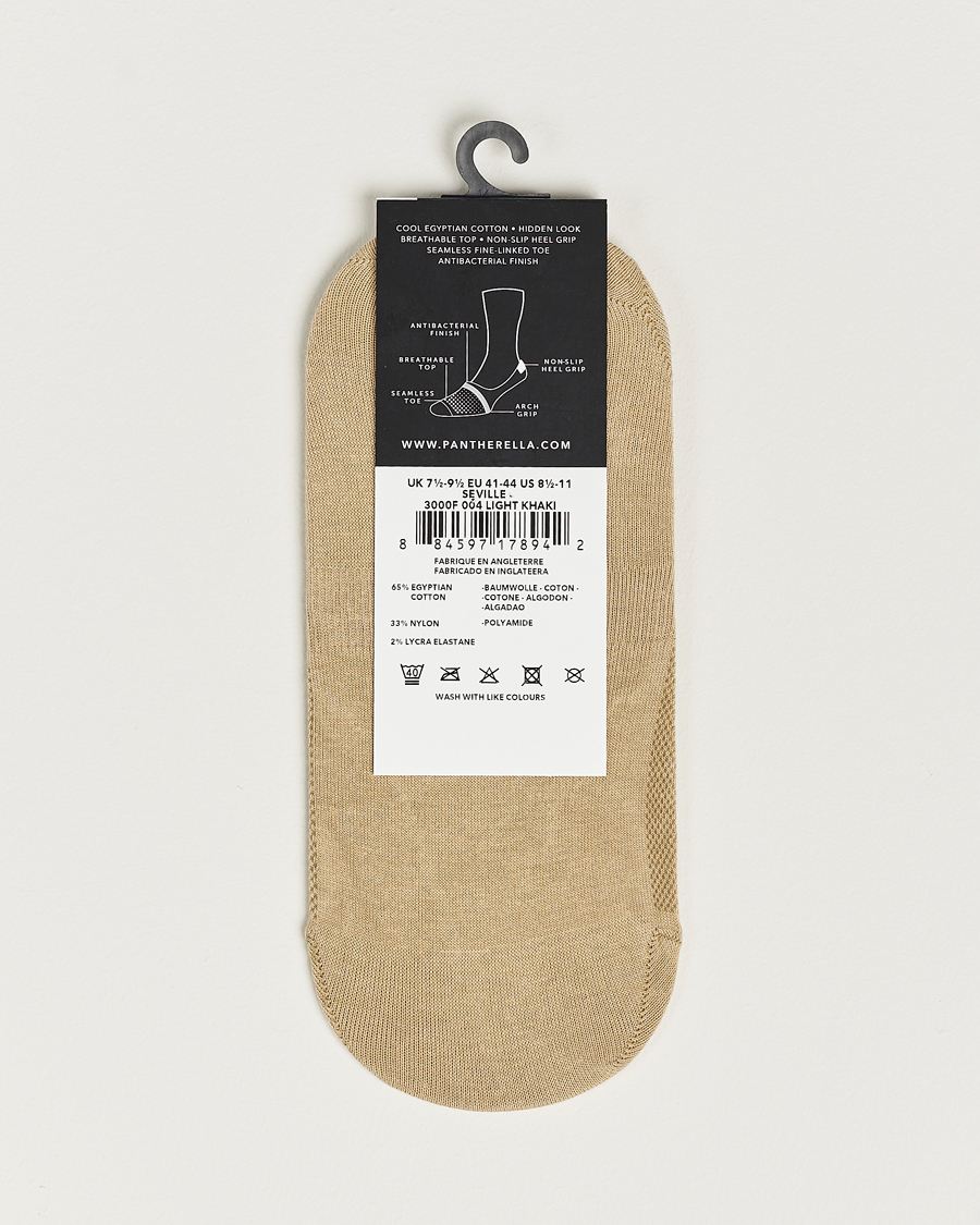 Men |  | Pantherella | Footlet Cotton/Nylon Sock Khaki