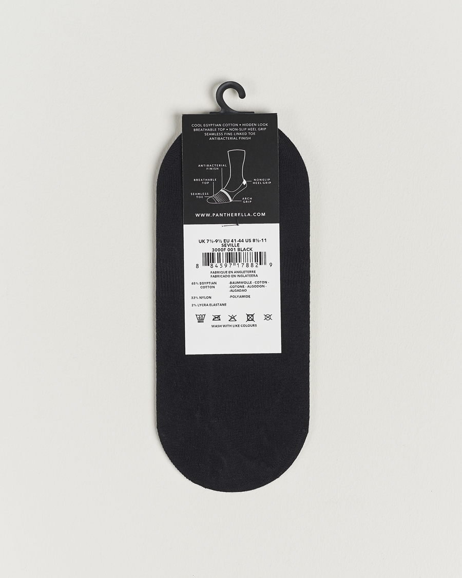 Herren | Pantherella | Pantherella | Footlet Cotton/Nylon Sock Black