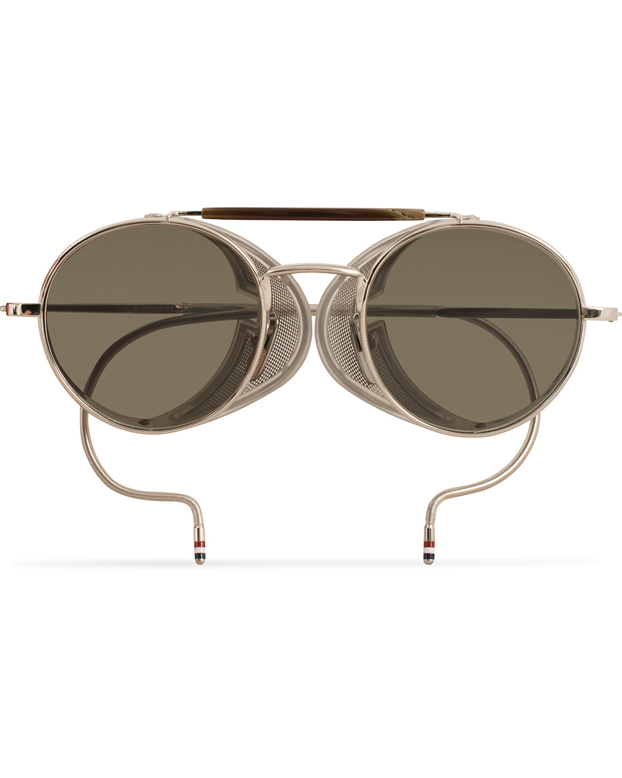 Herren | Thom Browne TB-001 Sunglasses Shiny Silver | Thom Browne | TB-001 Sunglasses Shiny Silver