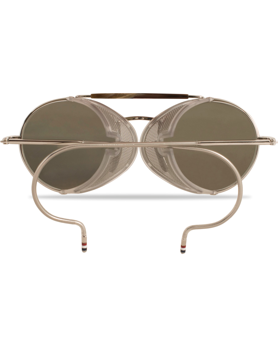 Herren | Thom Browne TB-001 Sunglasses Shiny Silver | Thom Browne | TB-001 Sunglasses Shiny Silver