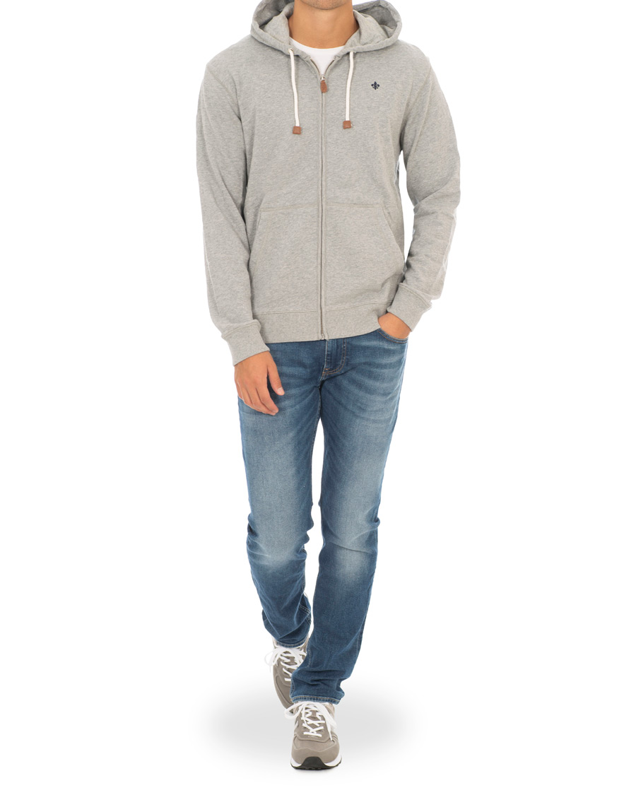 Herren | Pullover | Morris | Full Zip Hoodie Light Grey Melange