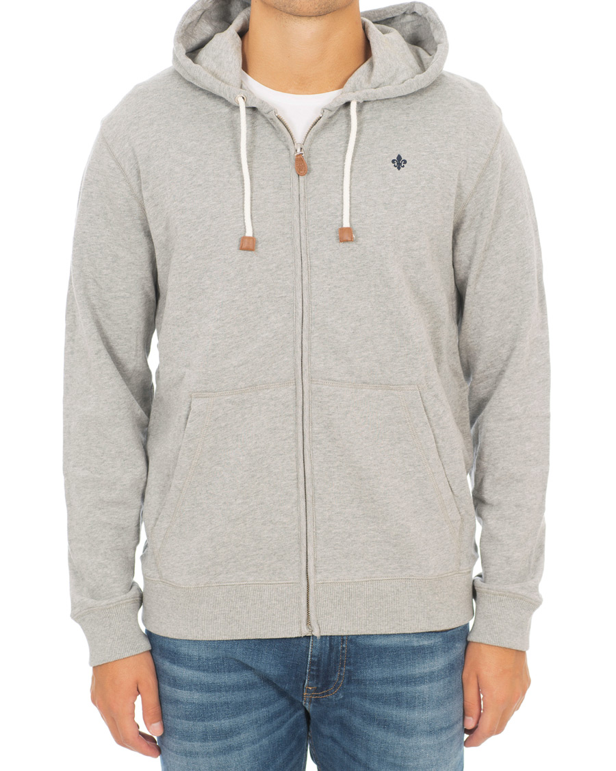 Herren | Pullover | Morris | Full Zip Hoodie Light Grey Melange