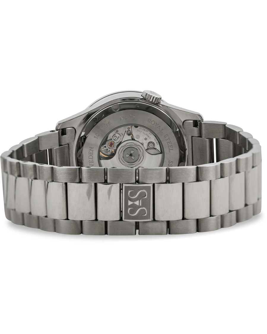 Herren | Sjöö Sandström Royal Steel Worldtimer 36mm Grey with Steel | Sjöö Sandström | Royal Steel Worldtimer 36mm Grey with Steel