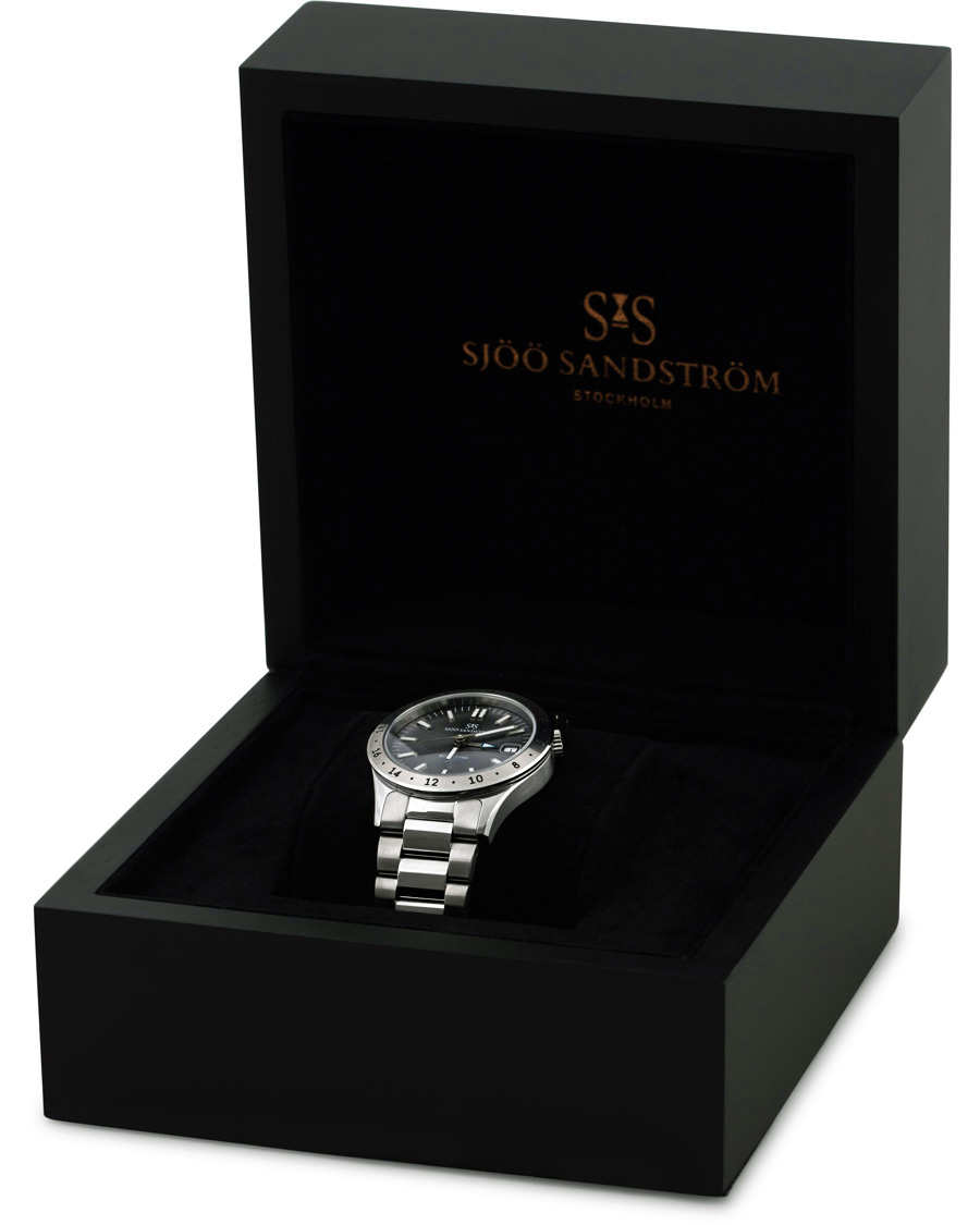 Herren | Sjöö Sandström Royal Steel Worldtimer 36mm Grey with Steel | Sjöö Sandström | Royal Steel Worldtimer 36mm Grey with Steel