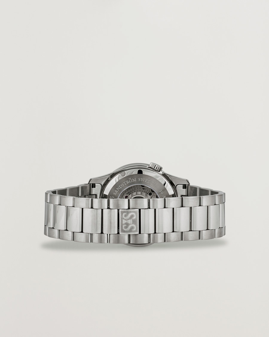 Herren | Sjöö Sandström Royal Steel Worldtimer 36mm White with Steel | Sjöö Sandström | Royal Steel Worldtimer 36mm White with Steel