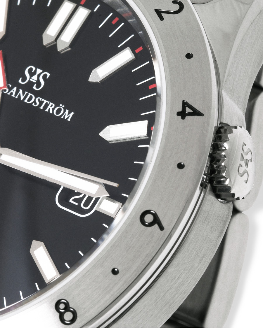 Herren | Sjöö Sandström Royal Steel Worldtimer 41mm Black with Steel | Sjöö Sandström | Royal Steel Worldtimer 41mm Black with Steel