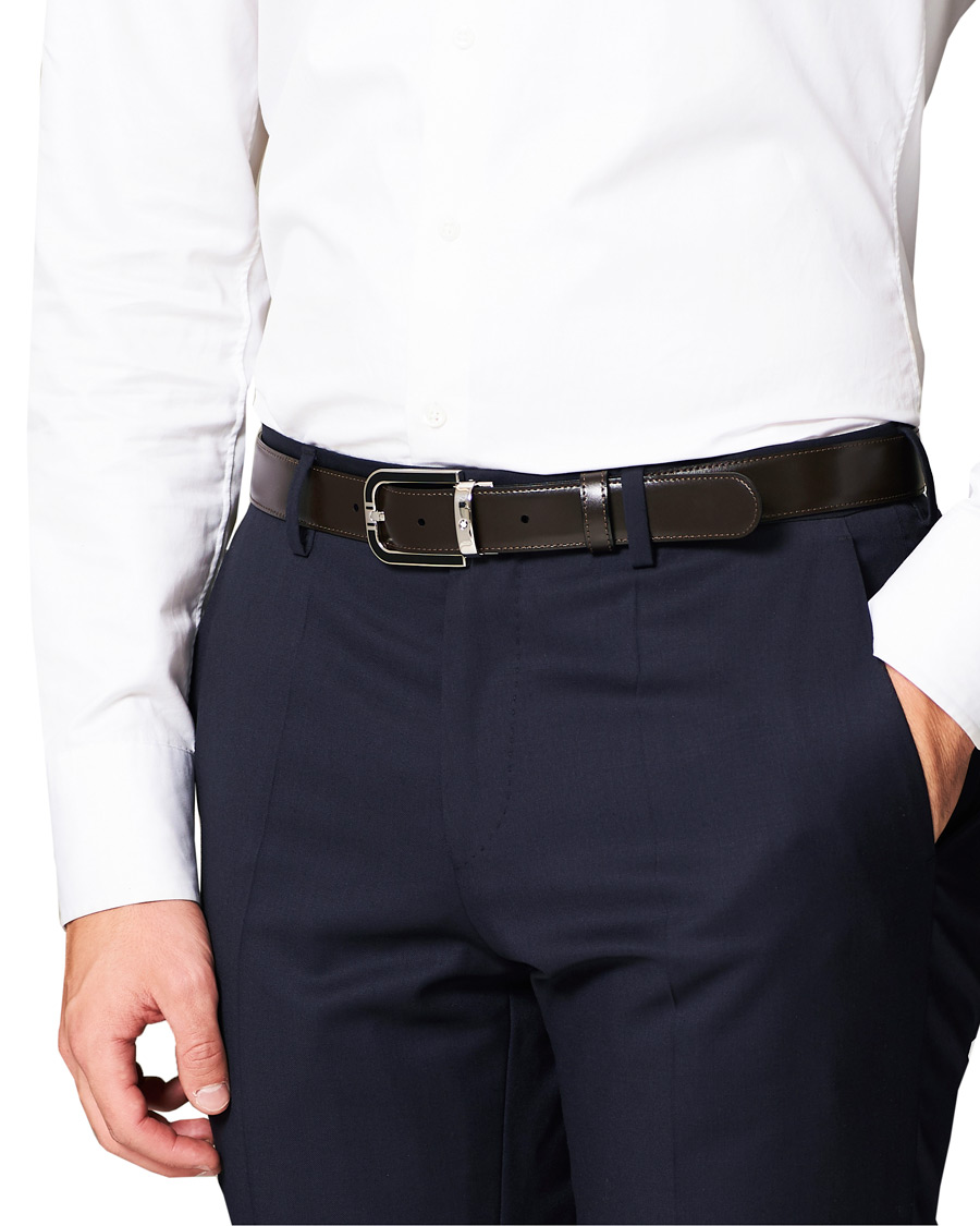 Herren | Montblanc Reversible Horseshoe Buckle 30mm Belt Black | Montblanc | Reversible Horseshoe Buckle 30mm Belt Black