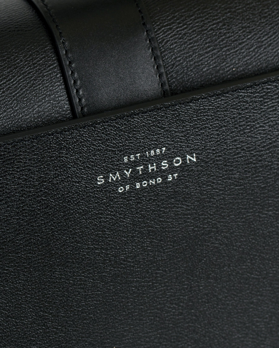 Herren | Smythson Grosvenor Slim Calf Briefcase Black | Smythson | Grosvenor Slim Calf Briefcase Black
