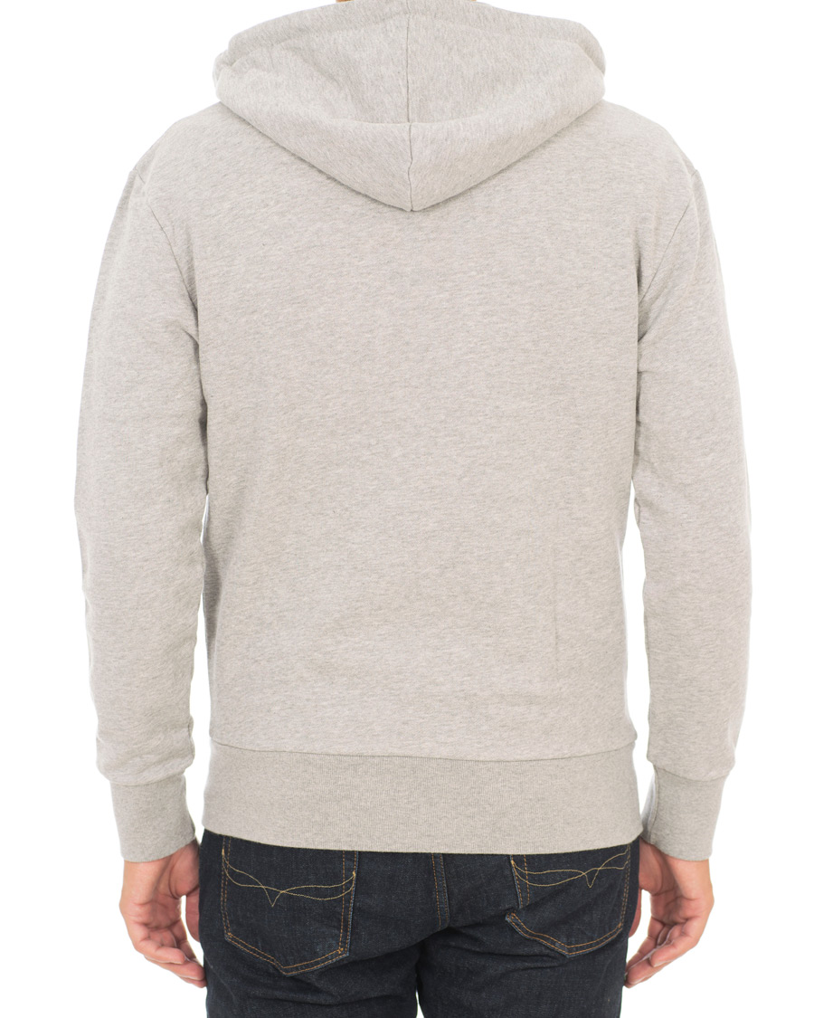 Herren | Pullover | Maison Kitsuné | Zip Hoodie Tricolor Fox Patch Grey Melange