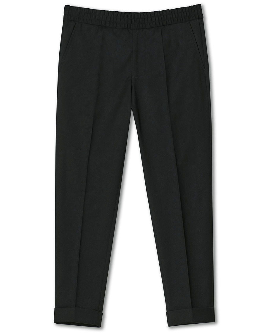 Herren | Hosen | Filippa K | Terry Gabardine Cropped Turn Up Trousers Black