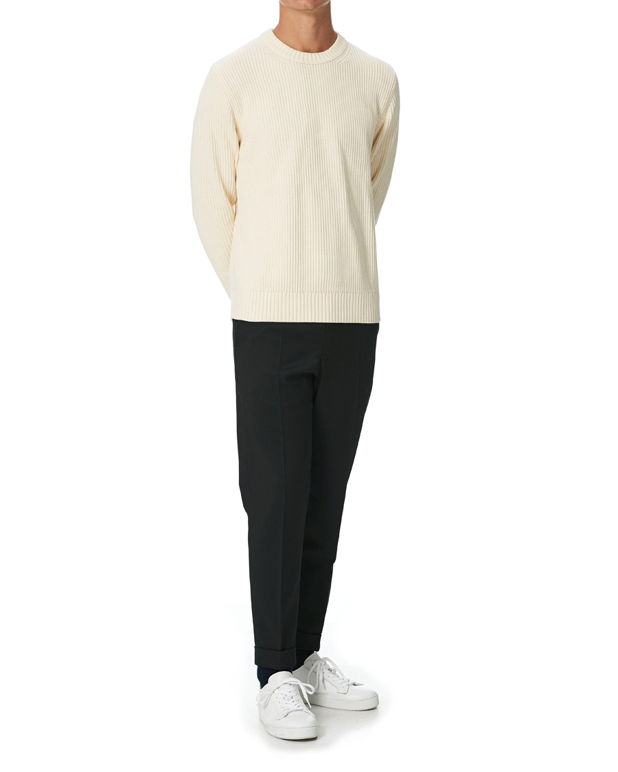 Herren | Hosen | Filippa K | Terry Gabardine Cropped Turn Up Trousers Black