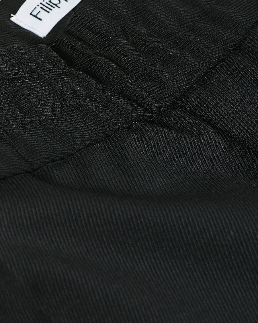 Herren | Hosen | Filippa K | Terry Gabardine Cropped Turn Up Trousers Black