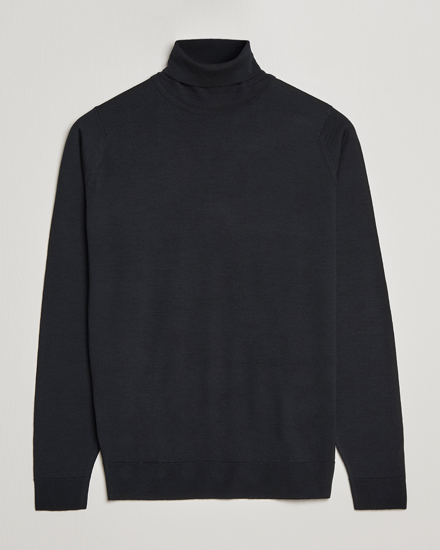 Herren | Pullover | John Smedley | Cherwell Extra Fine Merino Rollneck Black