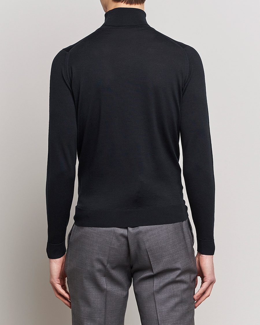 Herren | Pullover | John Smedley | Cherwell Extra Fine Merino Rollneck Black