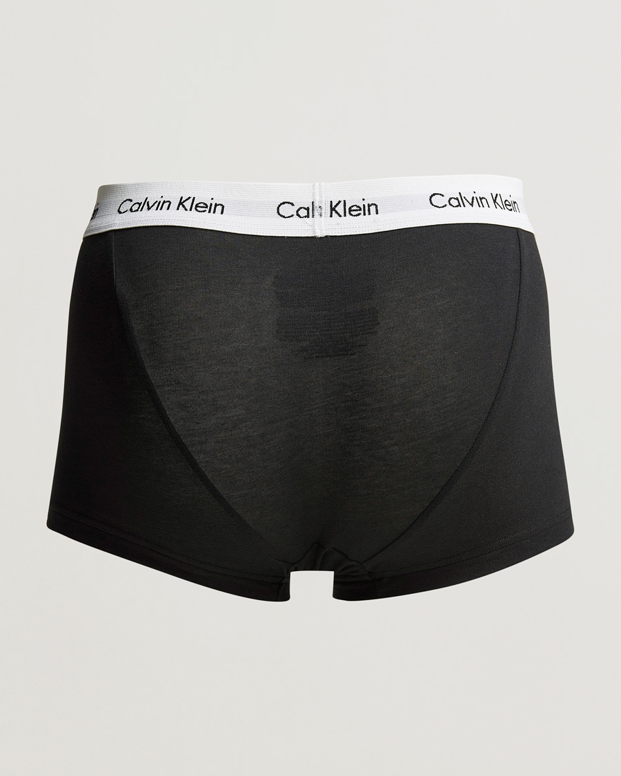 Herren | Trunks | Calvin Klein | Cotton Stretch Low Rise Trunk 3-Pack Black/White/Grey