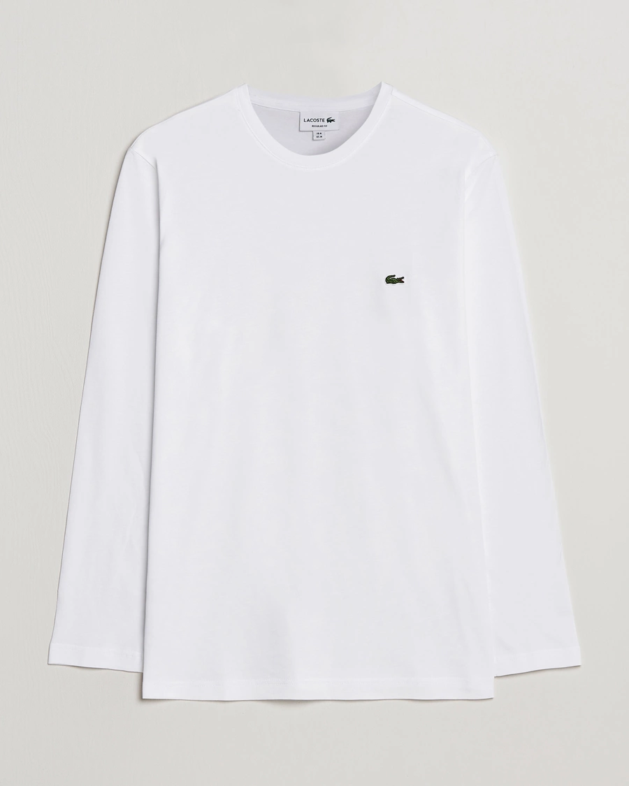 Herren | T-Shirts | Lacoste | Long Sleeve Crew Neck Tee White