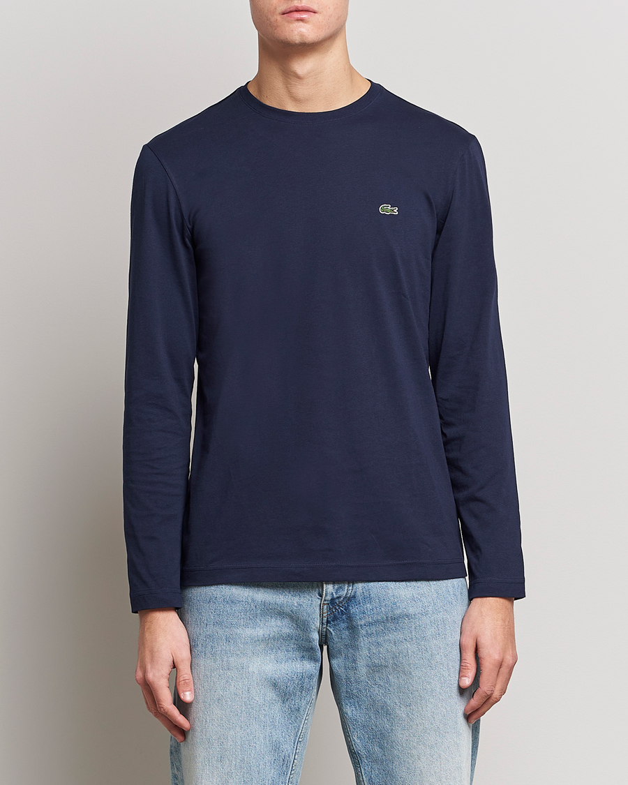 Herren | Lacoste | Lacoste | Long Sleeve Crew Neck T-Shirt Navy