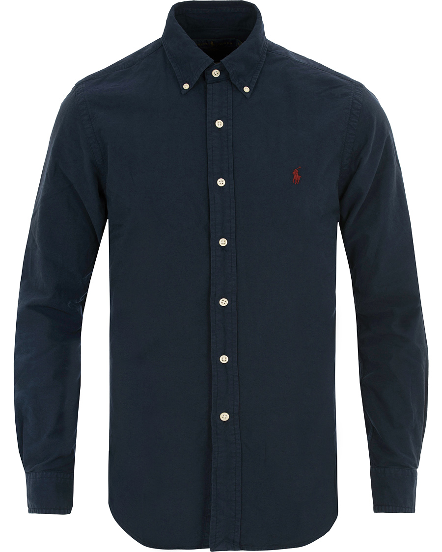 Herren | Hemden | Polo Ralph Lauren | Slim Fit Garment Dyed Oxford Shirt Windsor Navy