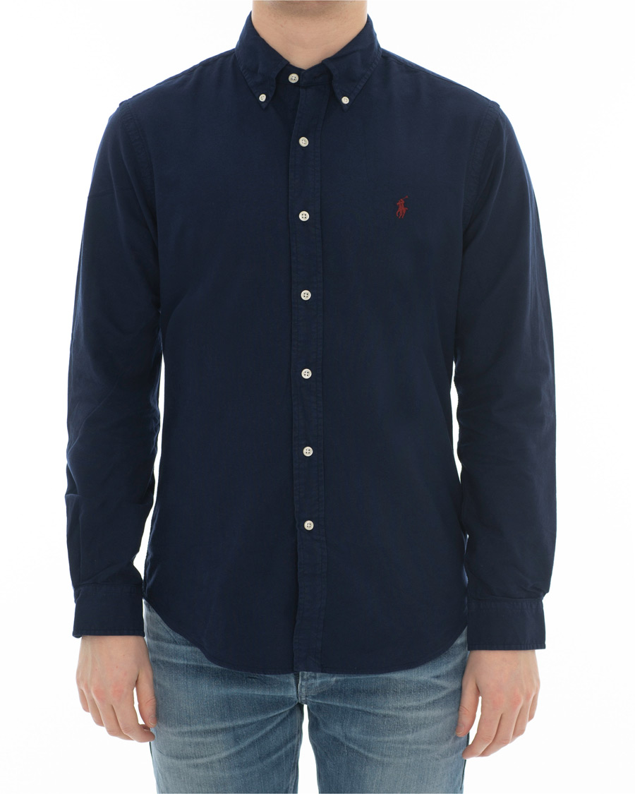 Herren | Hemden | Polo Ralph Lauren | Slim Fit Garment Dyed Oxford Shirt Windsor Navy