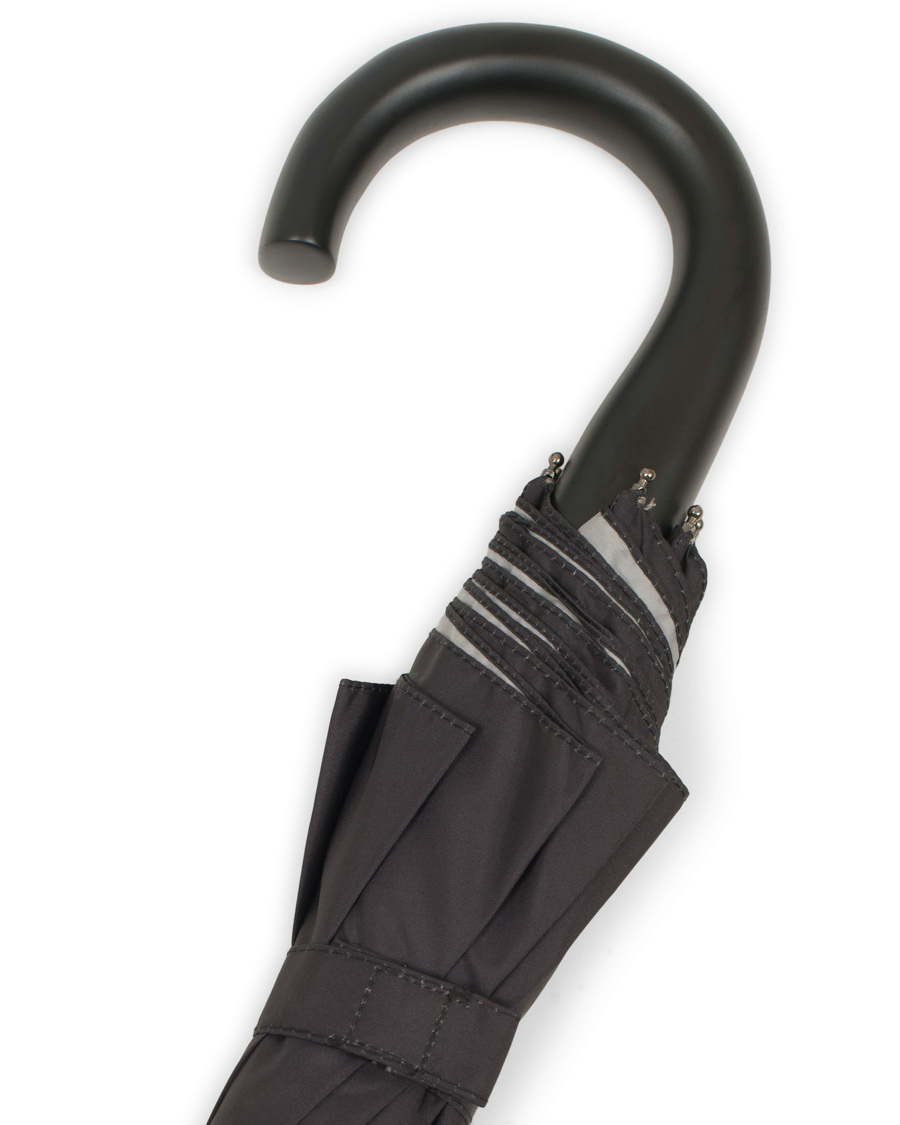 Herren | Fox Umbrellas Telescopic Umbrella Black/Contrast Grey | Fox Umbrellas | Telescopic Umbrella Black/Contrast Grey